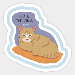 Cat in Coronavirus Sticker